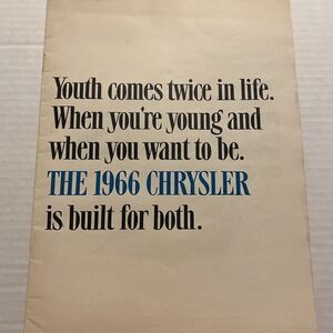 1966 Chrysler New Yorker Chrysler 300 Town Country Newport Sales Brochure